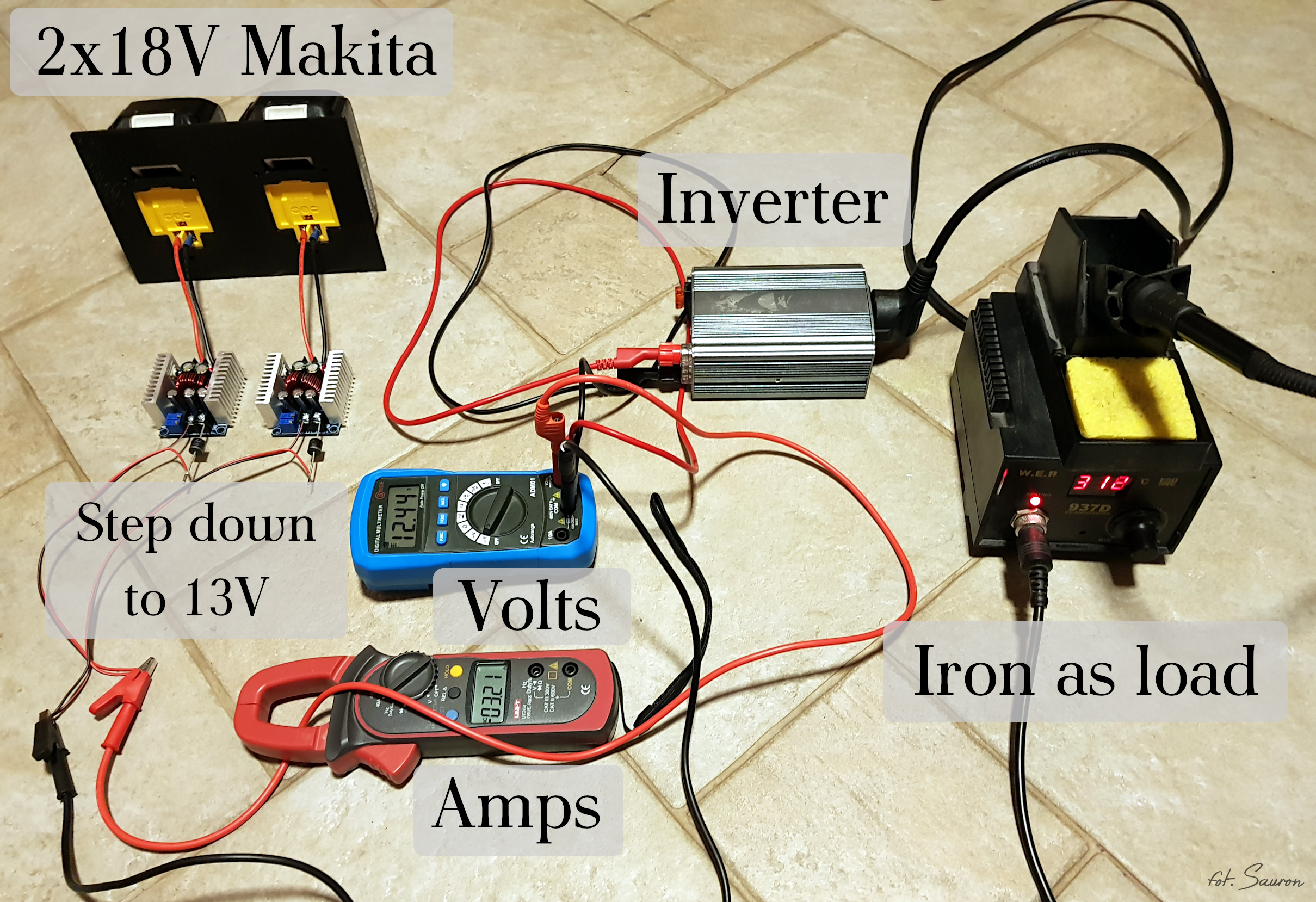 1000W triple socket pure sine power inverter using Makita 18V LXT batteries  : r/Makita